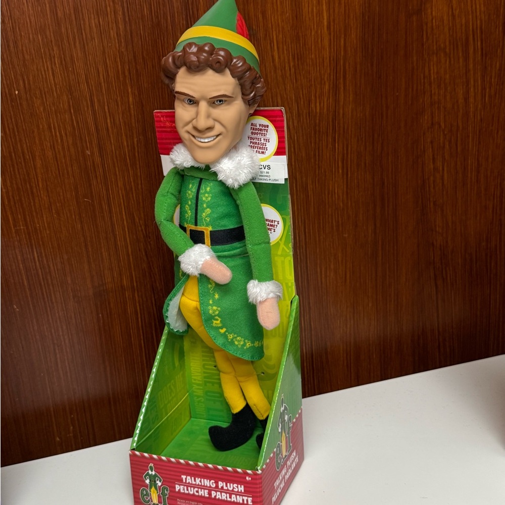 Festive Will Ferrell figure The Elf Talking Plush 15”